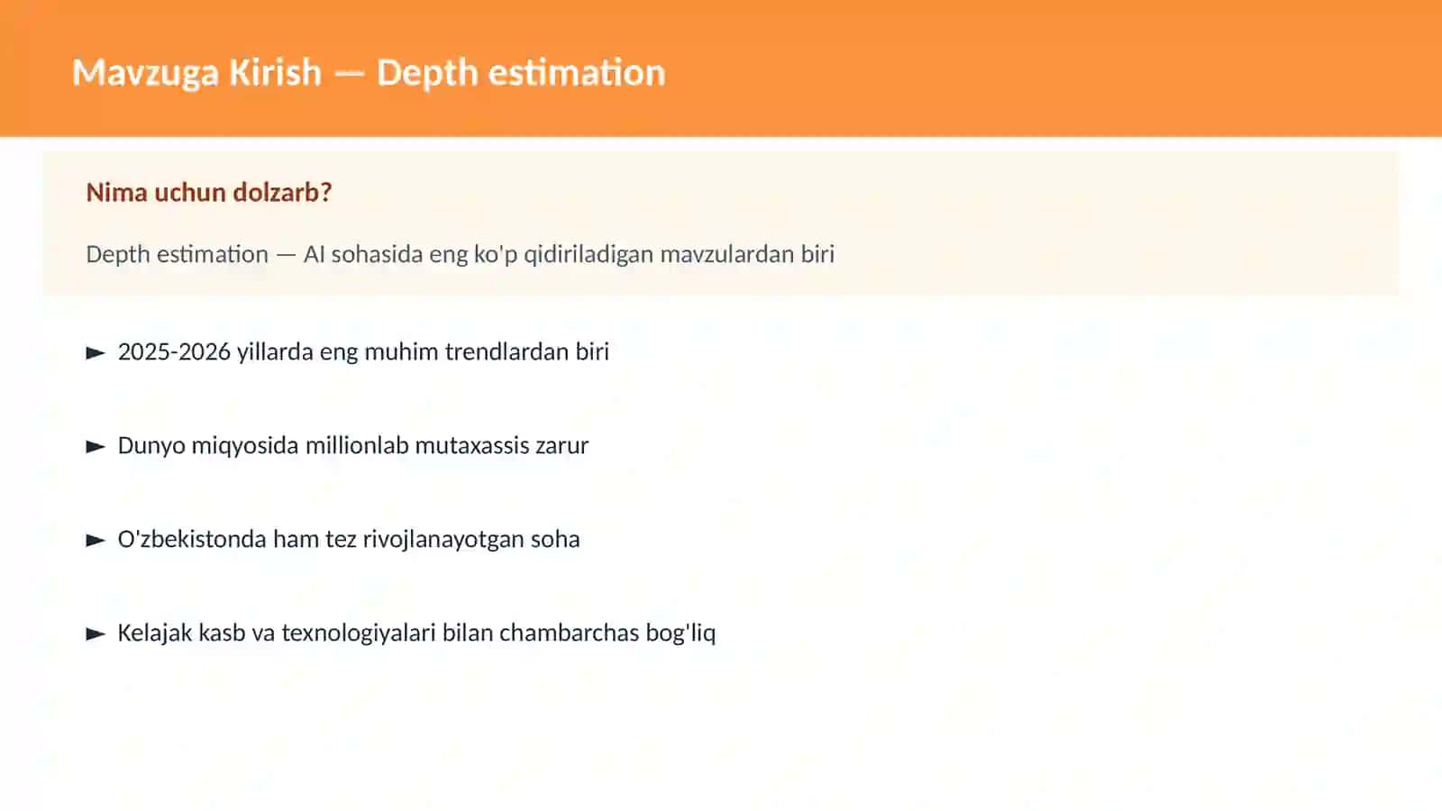 Depth estimation 2