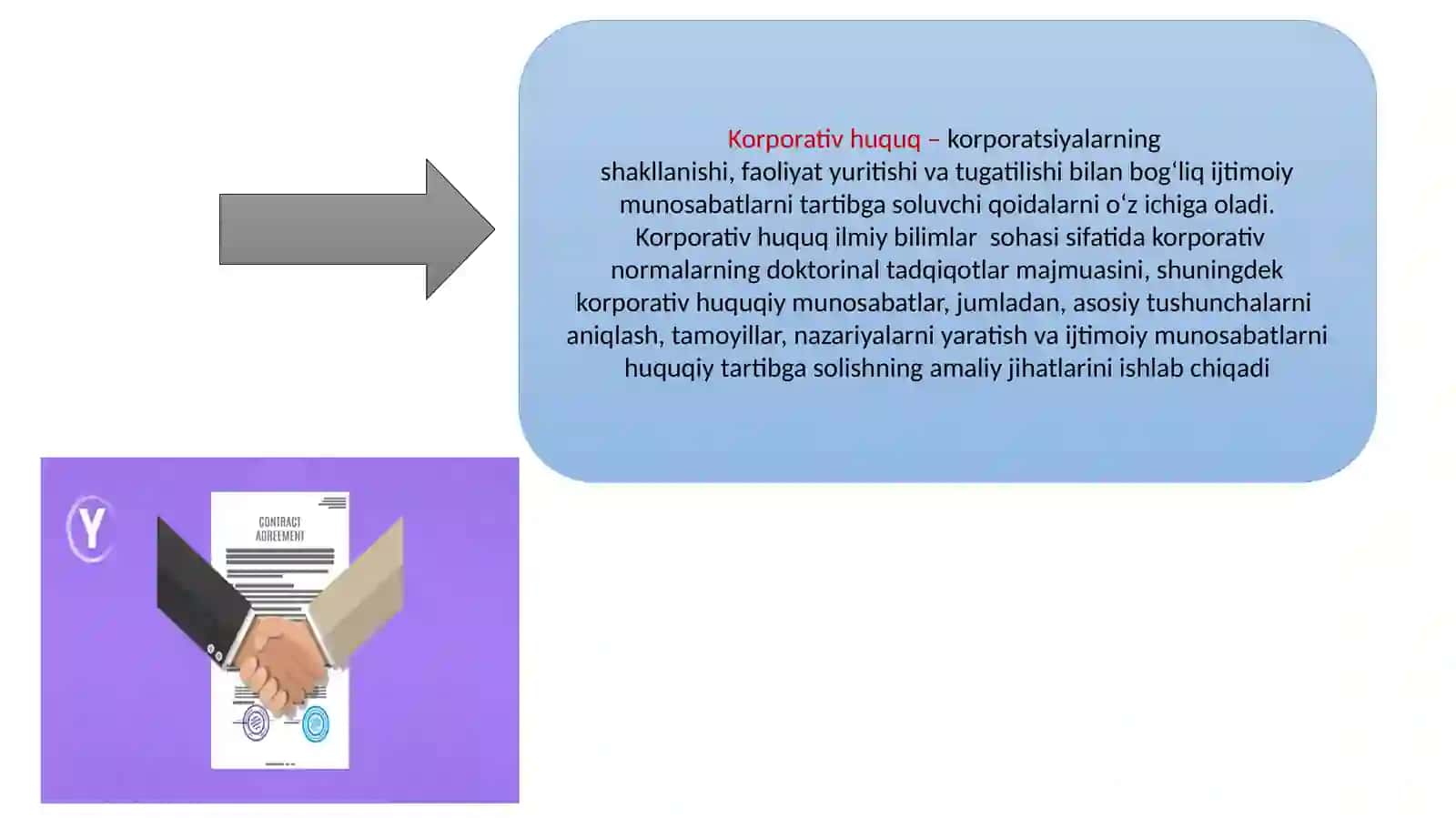 Korporativ huquqning umumiy qoidalari 2