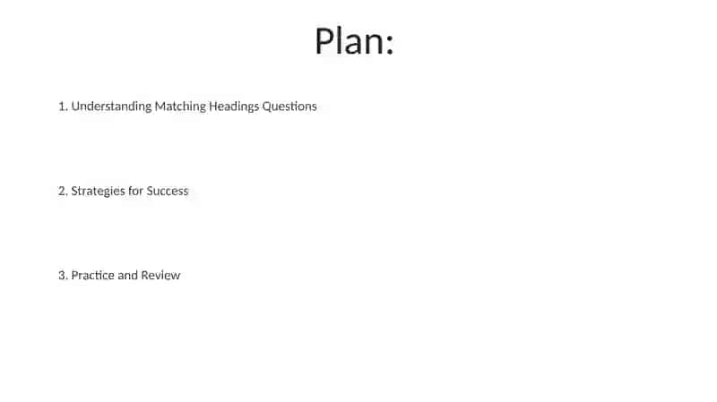 Matching headings questions 2