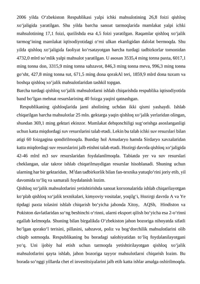QISHLOQ XO‘JALIGINI “YASHIL IQTISODIYOT” ASOSIDA BARQAROR RIVOJLANTIRISH YO‘LLARI. 2