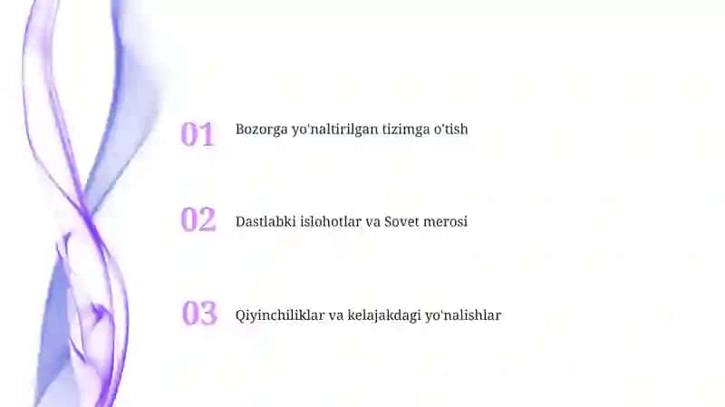 Dastlabki islohotlar va Sovet merosi 2