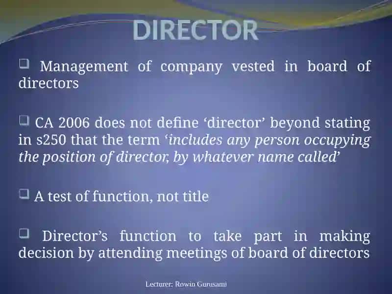 COMPANY LAW:Ownership&ManagementPart 1 - Directors 2