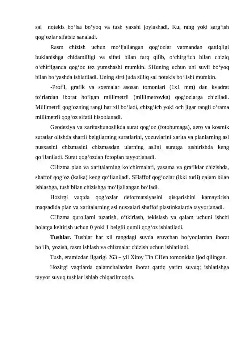 CHizmachilik qurollari va chizmachilik anjomlari 2