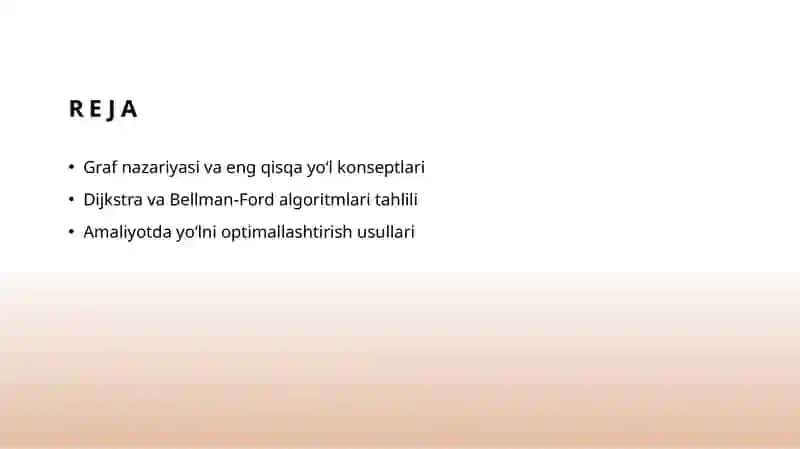 Graflarda eng qisqa yo‘lni aniqlash masalalari 2