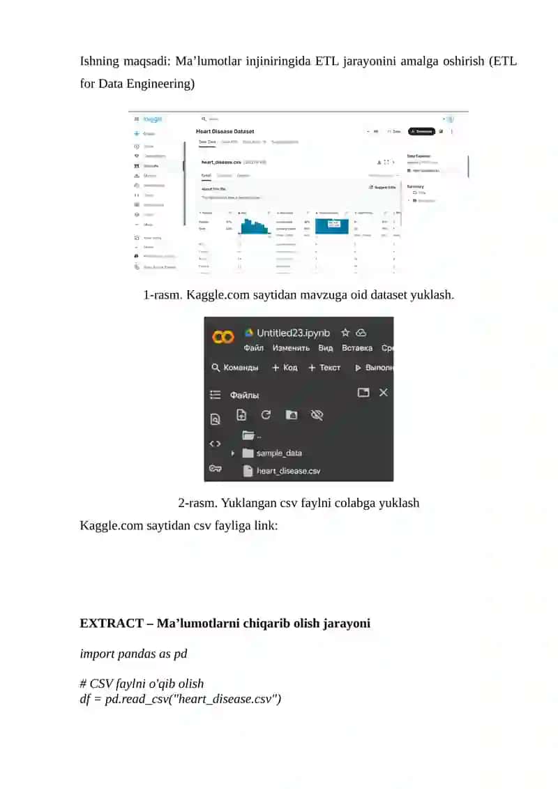 ETL jarayonini amalga oshirish 2