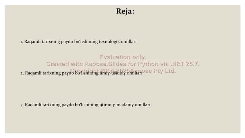 Raqamli tarix fanining kelib chiqish sabablari 2