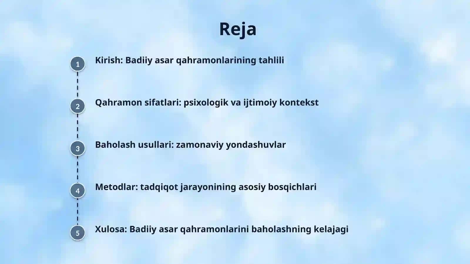 Badiiy asar qahramonlari shaxsiy sifatlarini baholashning mazmuni,usullari va metodlari. 2