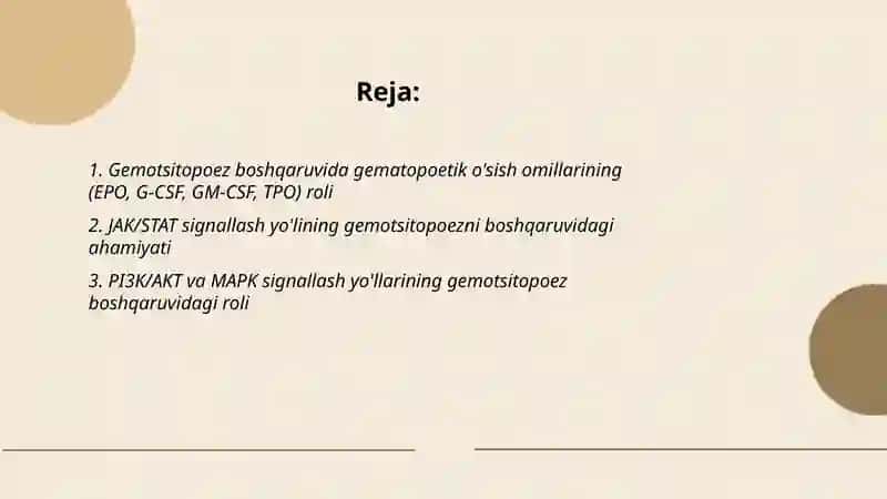 Gemotsitopoez jarayoninig boshqariluvi 2