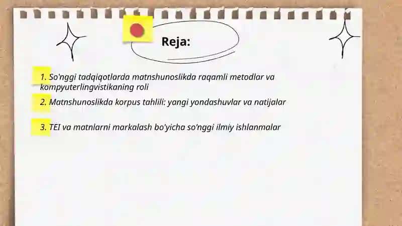 Matnshunoslik sohasidagi eng so'nggi ilmiy tadqiqotlar tahlili 2