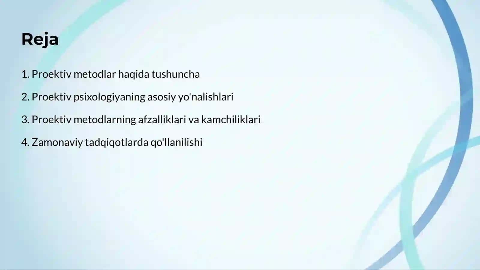 Proektiv psixologiyaning nazariy asoslari 2