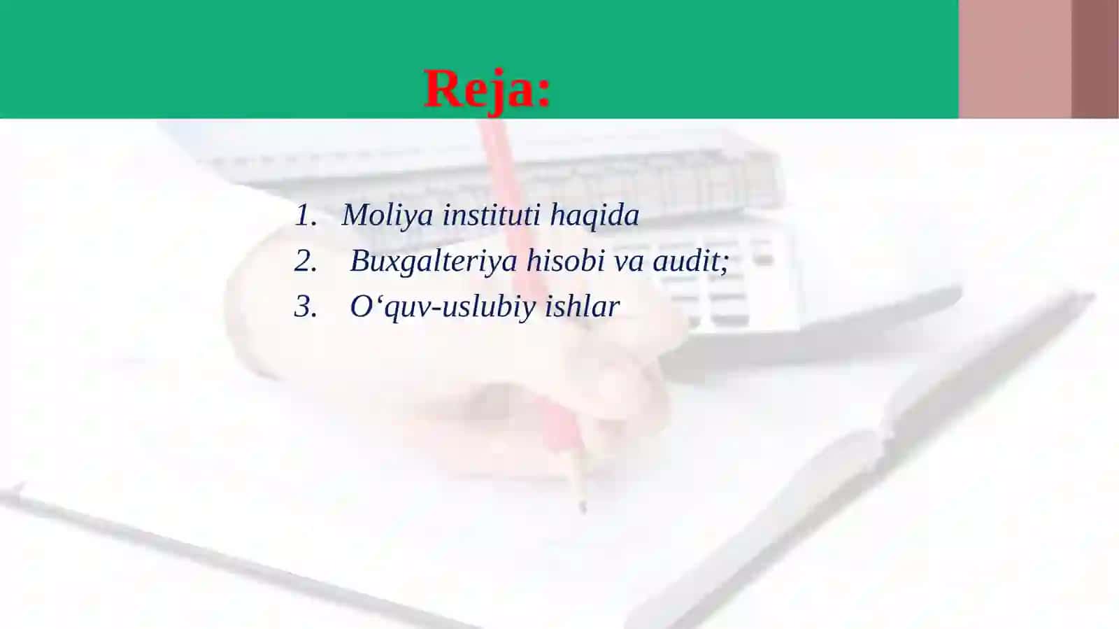 Toshkent Moliya instituti faoliyati 2