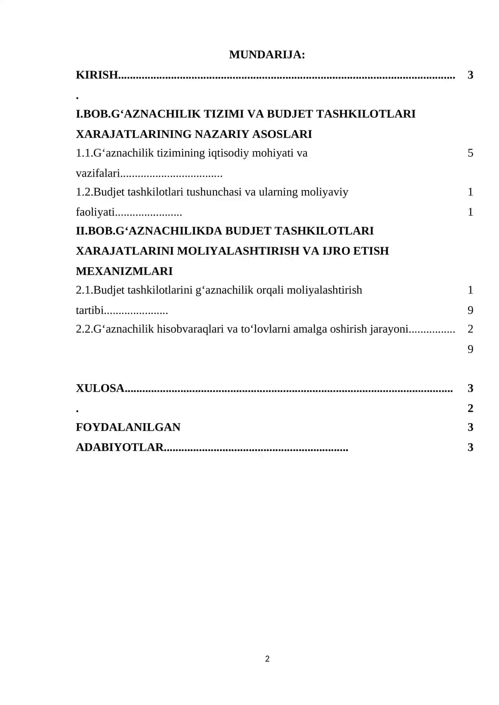 G‘AZNACHILIKDA BUDJET TASHKILOTLARINING XARAJATLARI 2