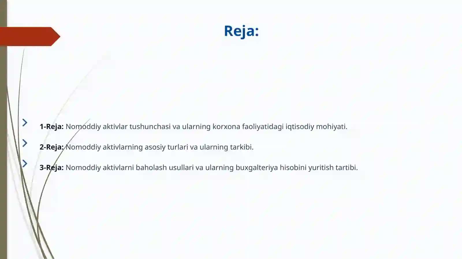 Nomoddiy aktivlar tushunchasi. Nomoddiy aktivlarning turlari 2