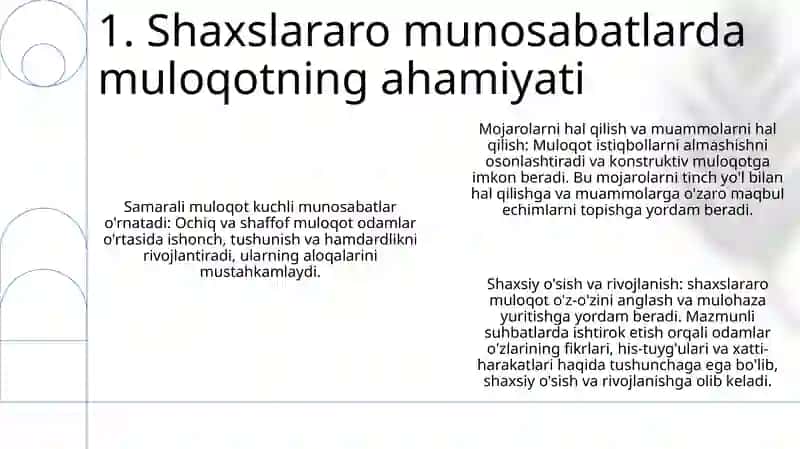 Muloqot Va Shaxslararo Munosabatlar Ijtimoiy Psixologiyaning Mavzuidir 2