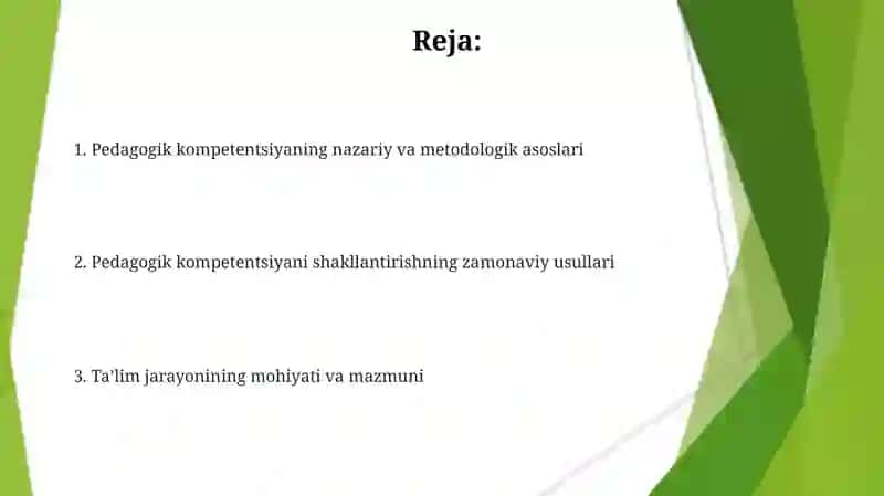 Pedagogik kompetentlikining nazariy metodologik asoslari va tarbiya jarayonining mohiyati va mazmuni 2