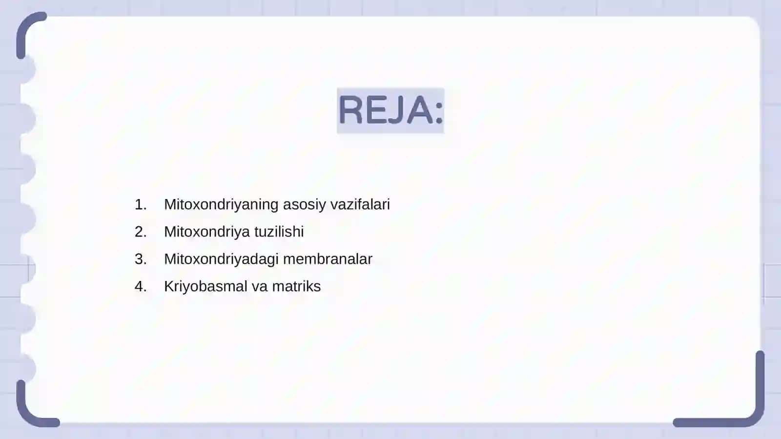 Mitoxondriya va uning tuzilishi 2