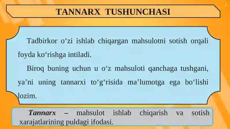TANNARX TUSHUNCHASI 2