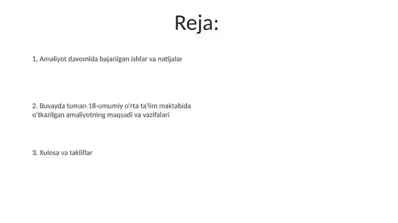 Yarim yillik amaliyot taqdimoti 2