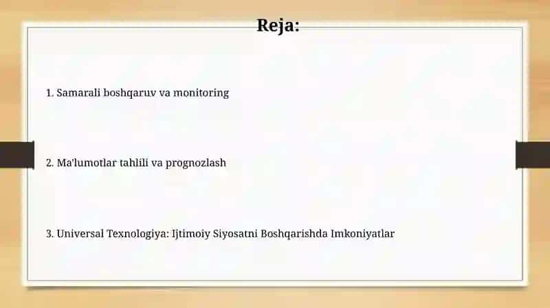 Ijtimoiy siyosat menejmentnj amalga oshirishning universal texnologiyasi 2