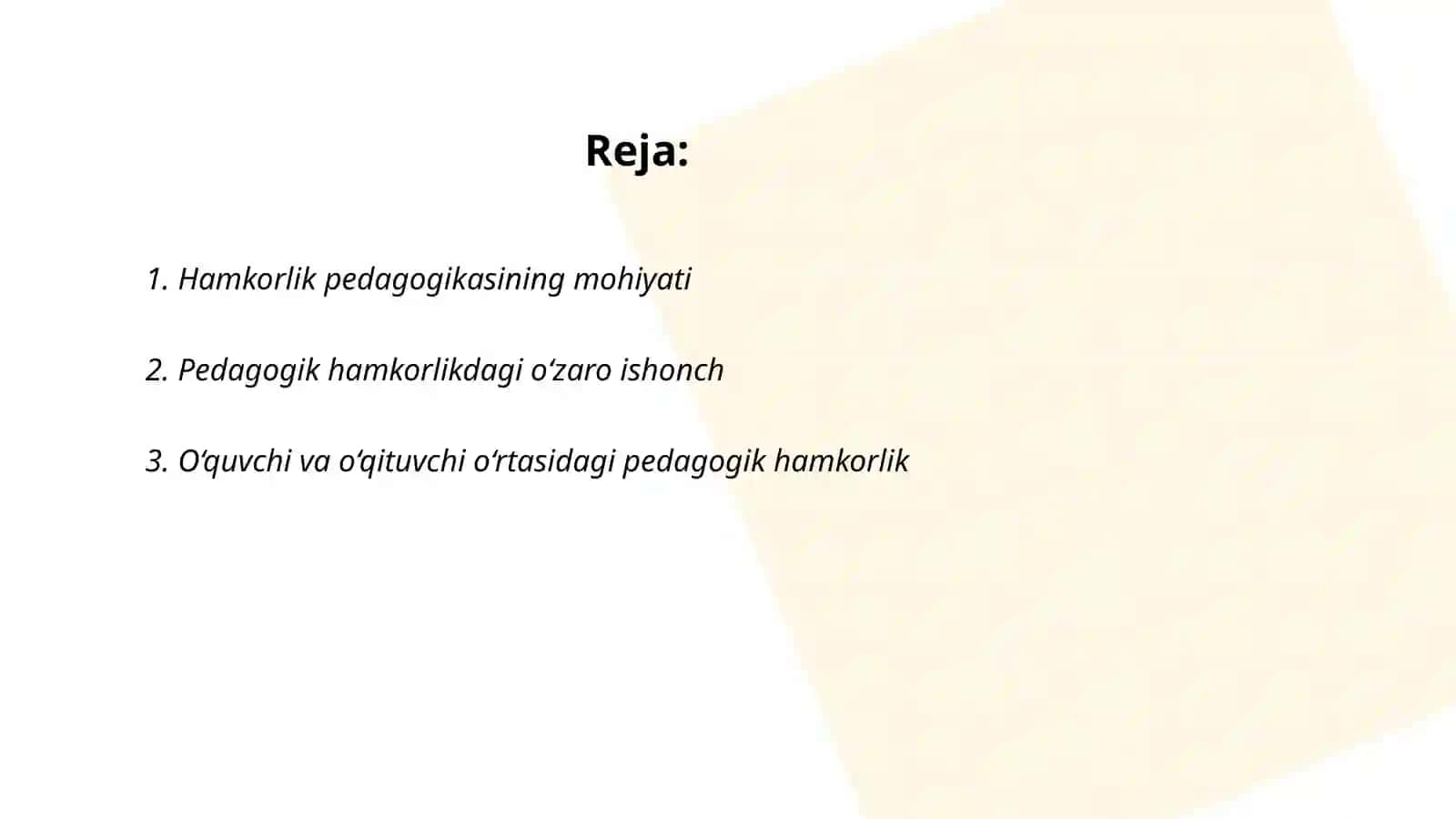 Hamkorlik pedagogikasining tarkibiy qismlari 2