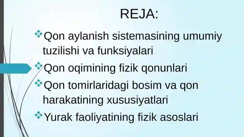 QON AYLANISH SISTEMASINING FIZIK ASOSLARI 2