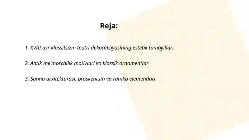 XVIII asr klassitsizm teatri dekoratsiyasi 2