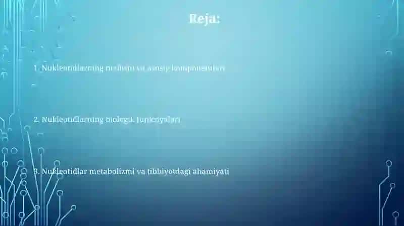 Nukleotidlarning tuzilishi va funksiyasi 2