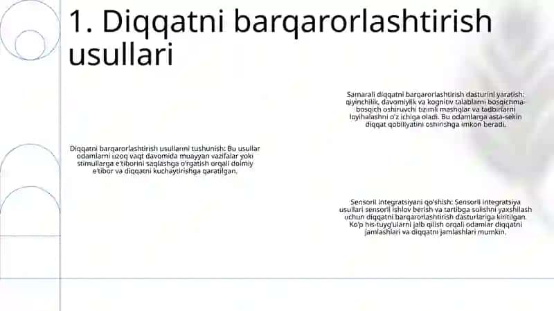 Diqqatni Barqarorlashtiruvchi Dastur Yaratish 2