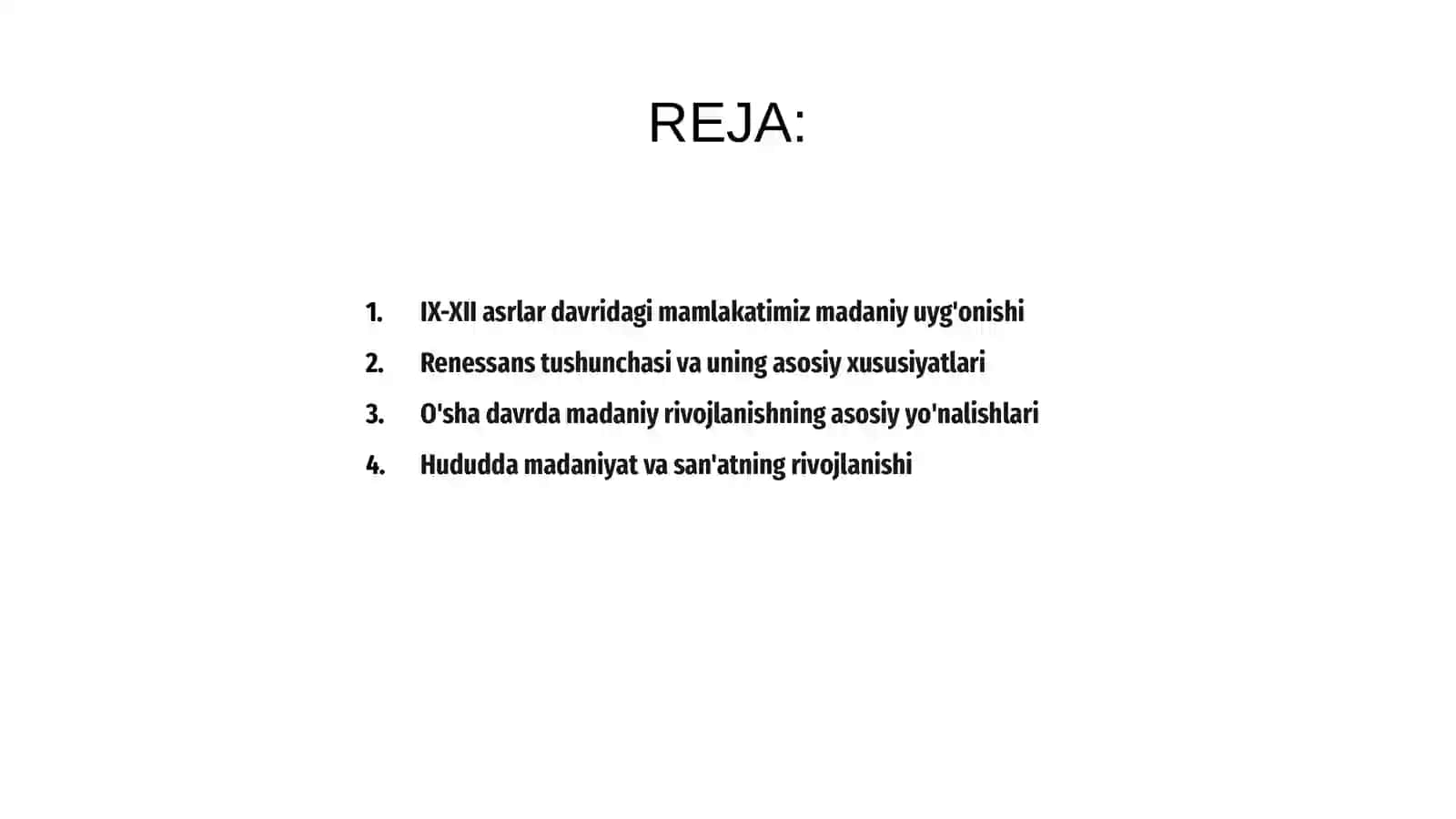 IX-XII asrlarda mamlakatimiz hududida ro'y bergan madaniy uyg'onish (Renessans) 2