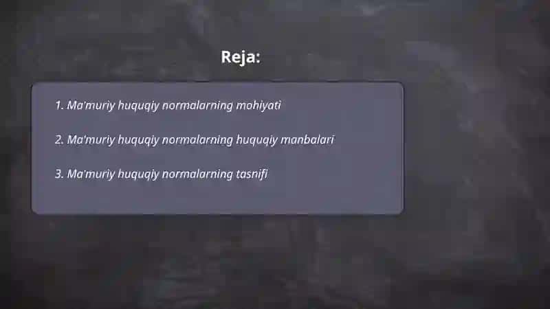 Maʼmuriy huquqiy normalar va ularning turlari 2