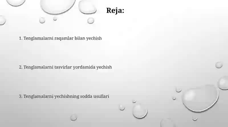 Boshlang'ich sinf o'quvchilarida tenglamalar yechish usullari 2