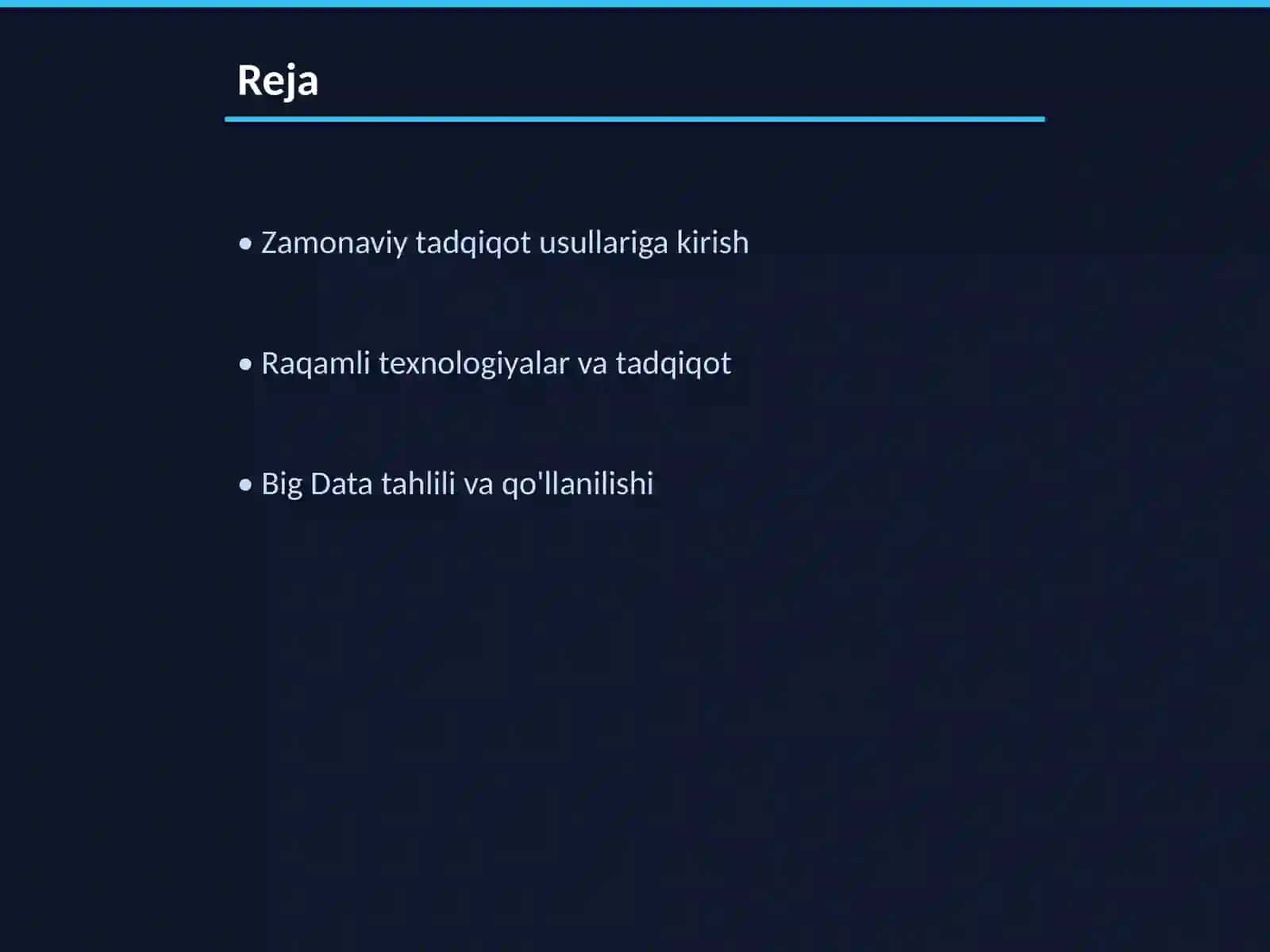 Zamonaviy tadqiqot usullari 2