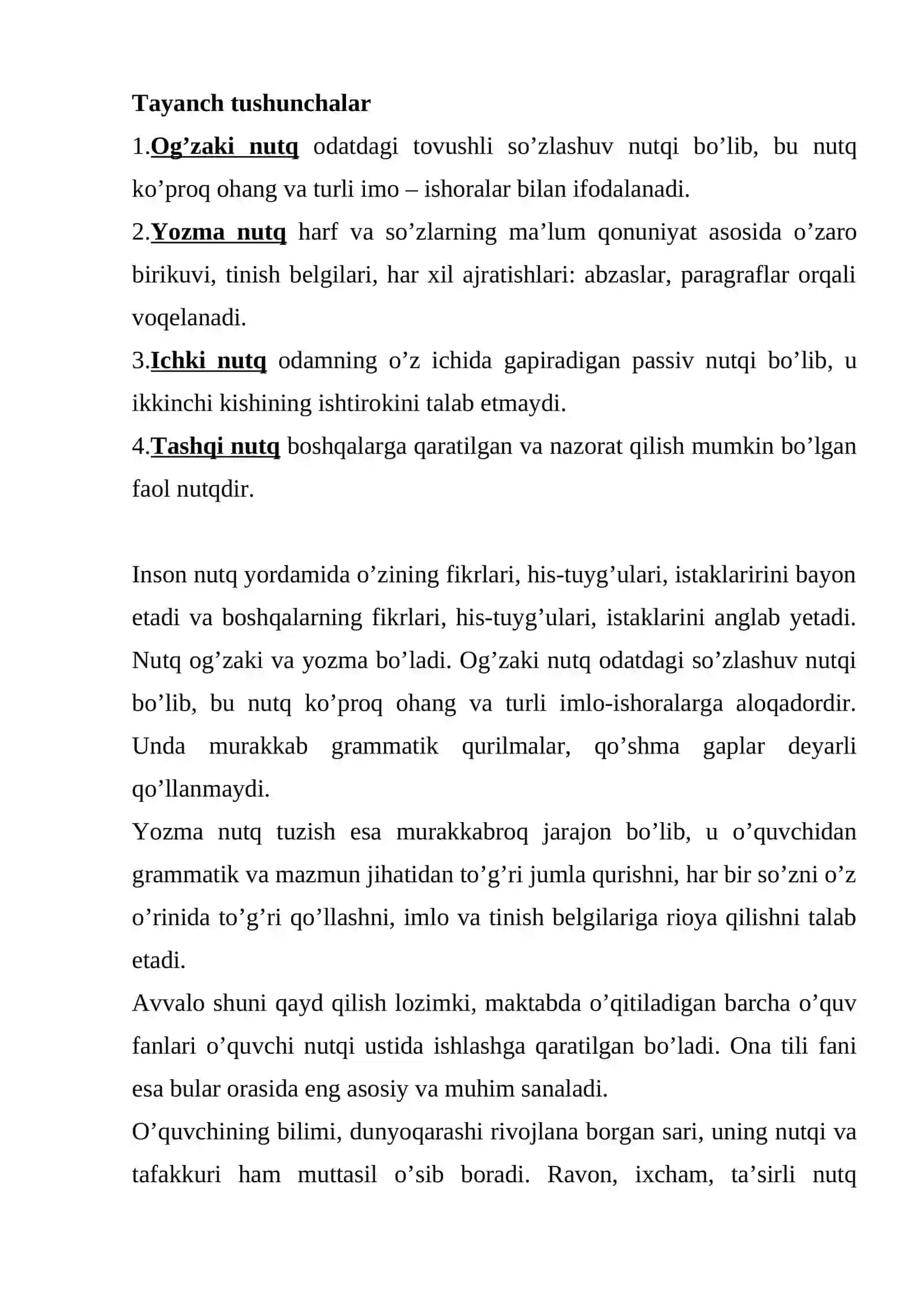 Nutq o’stirish metodikasi 2