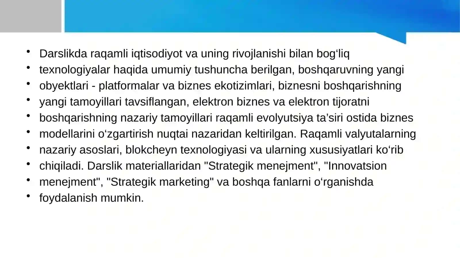 RAQAMLI IQTISODIYOTNING ASOSIY TEXNOLOGIYALARI 2