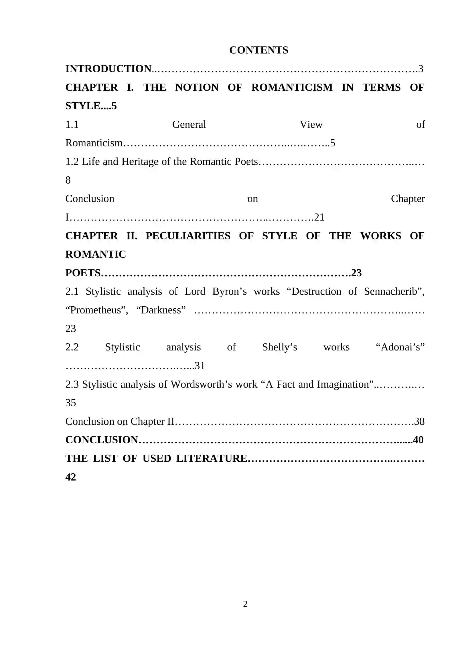 PECULIARITIES OF STYLE OF THE WORKS OF ROMANTIC POETS 2