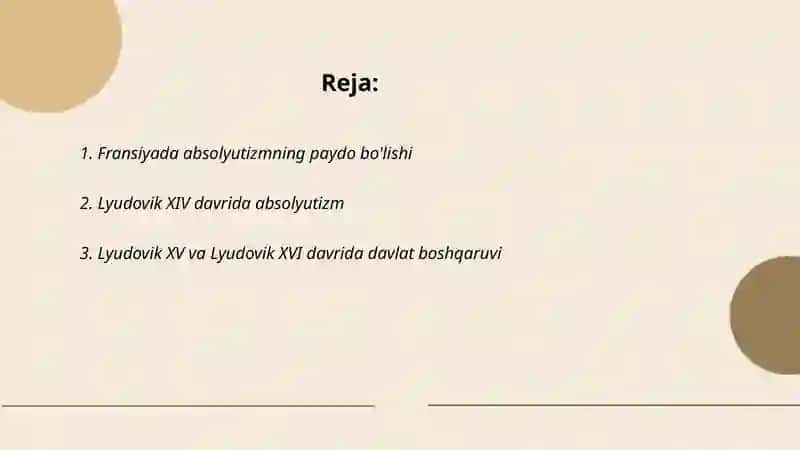 Fransiya absalyutizmining hususiyati 2