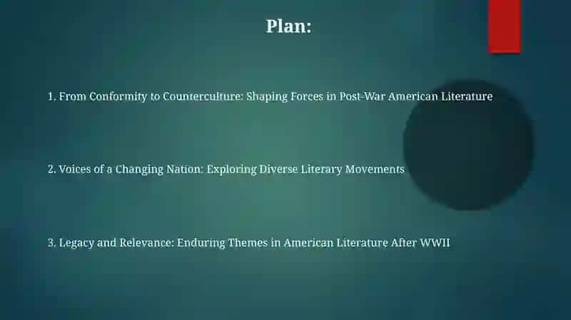 Legacy and Relevance: Enduring Themes in American Literature After WWII 2