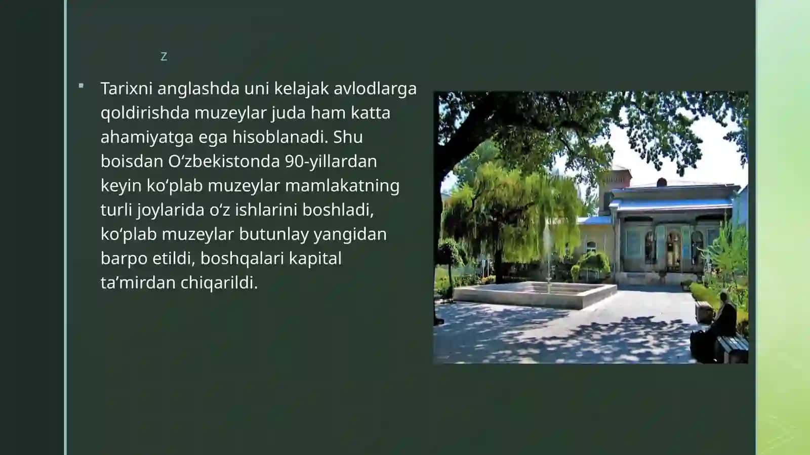 Mustaqillidankeyingitashkiletilgan muzeylar 2