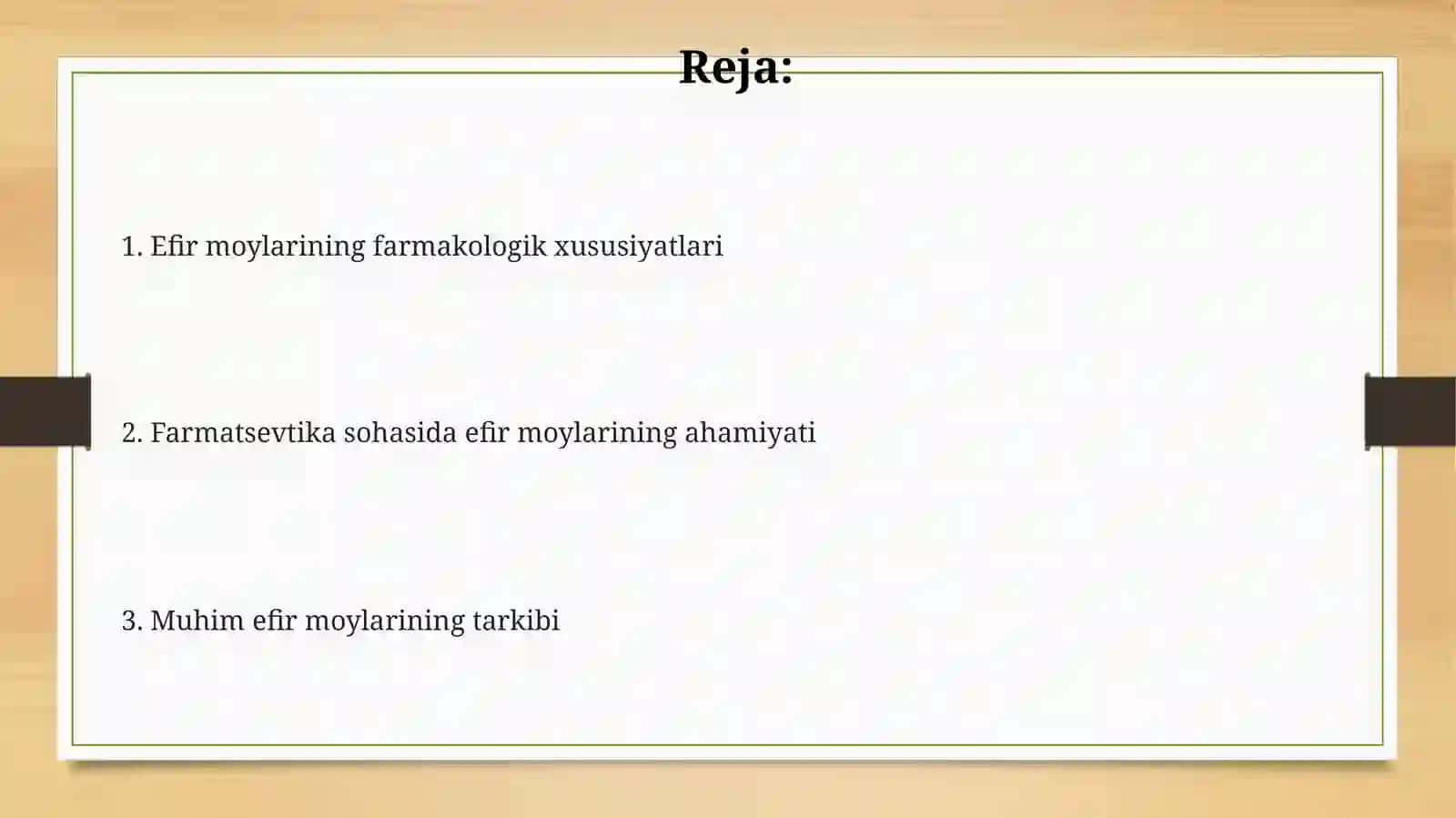 Efir moylari tarkibi va ularning farmatseftikada ahamiyati 2
