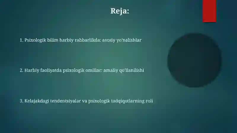 Harbiy rahbar va ofitserlar faoliyatida psixologik bilimlarning o‘rni 2