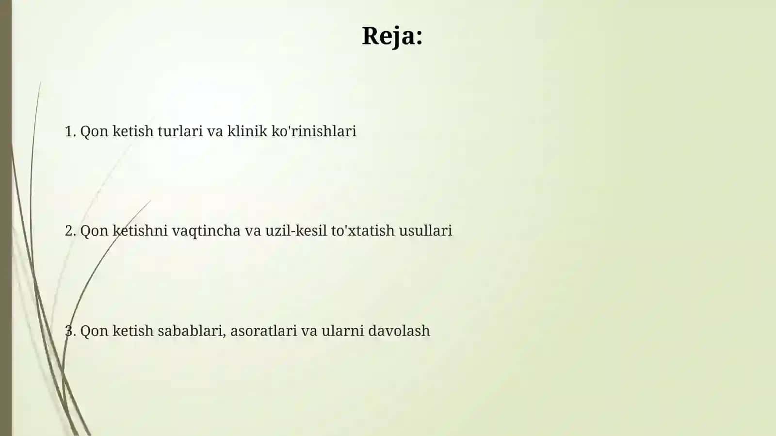 Qon ketishi sindromi 2