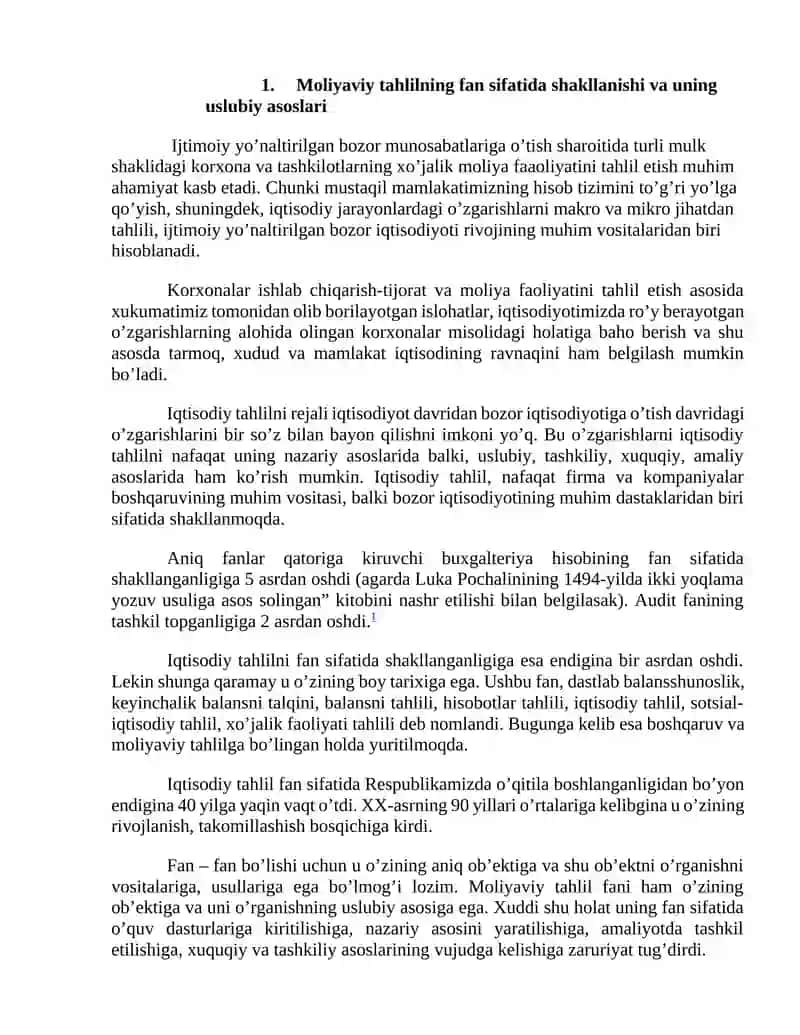 Moliyaviy tahlil va uning axbarotlar tizimining xalqaro mezonlari 2