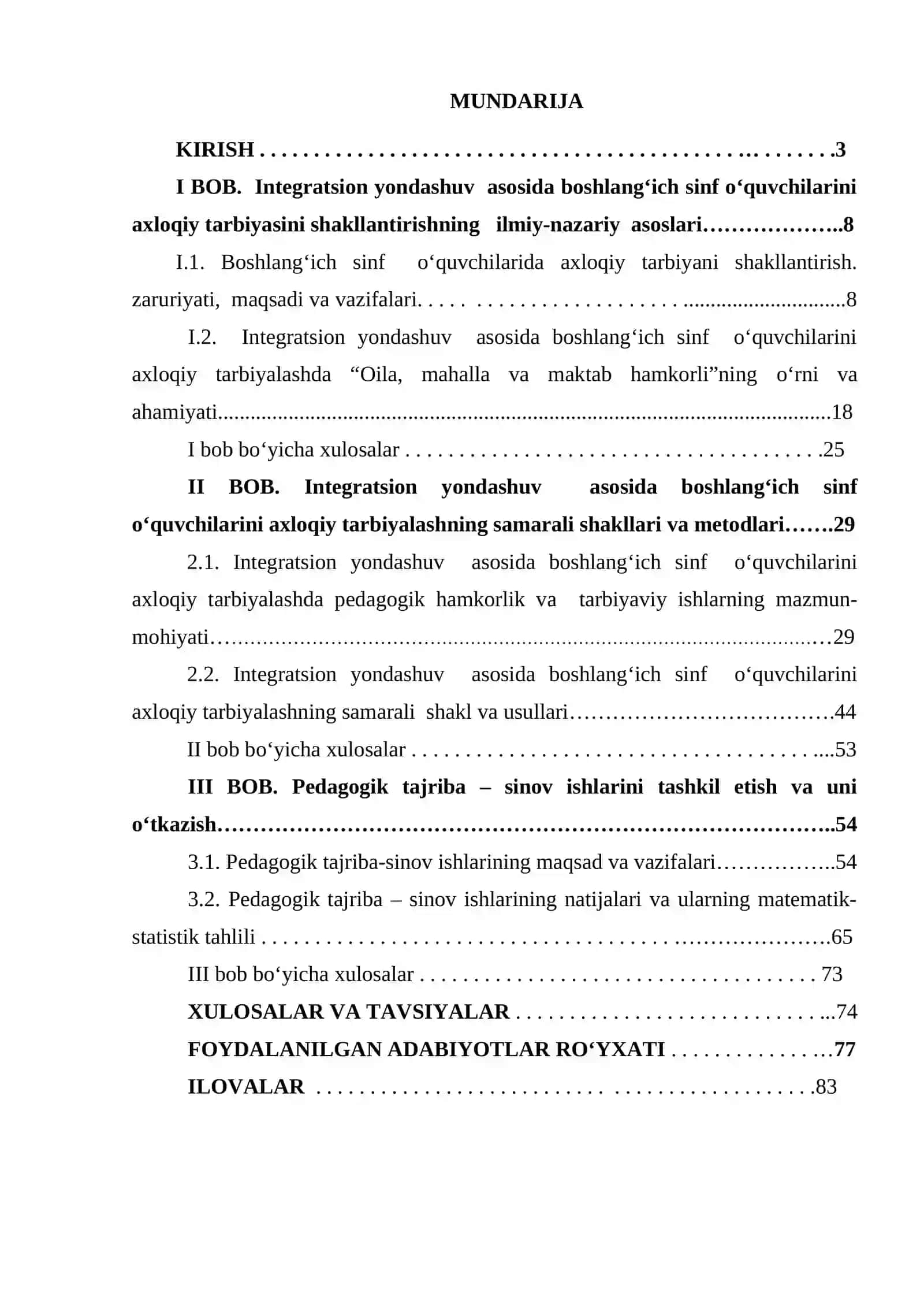 INTEGRATSION YONDASHUV ASOSIDA BOSHLANG‘ICH SINF O‘QUVCHILARINI AXLOQIY TARBIYASINI SHAKLLANTIRISH 2