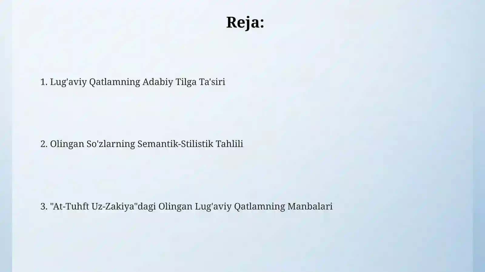 "At-tuhftuz-zakiya"asaridaoʻzlashmaqatlamleksikasi 2