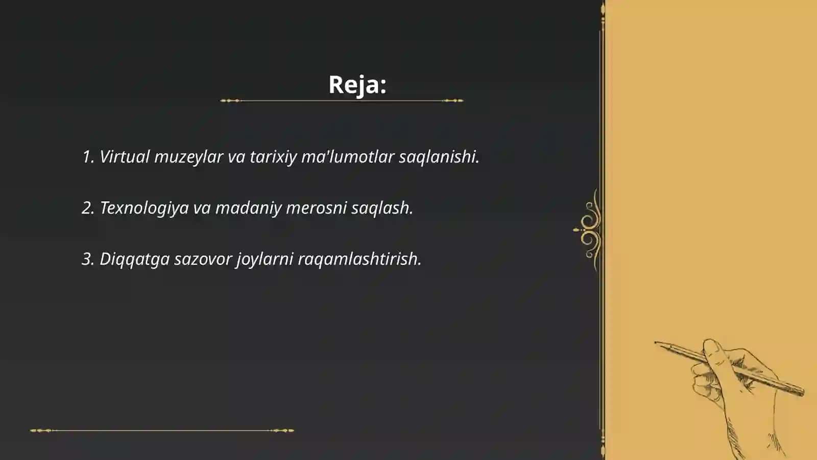 Virtual muzeylar va tarixiy ma'lumotlar saqlanishi 2