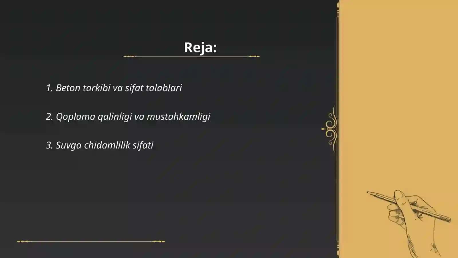 Sementbeton qoplamalarga qoʻyilgan talablar 2