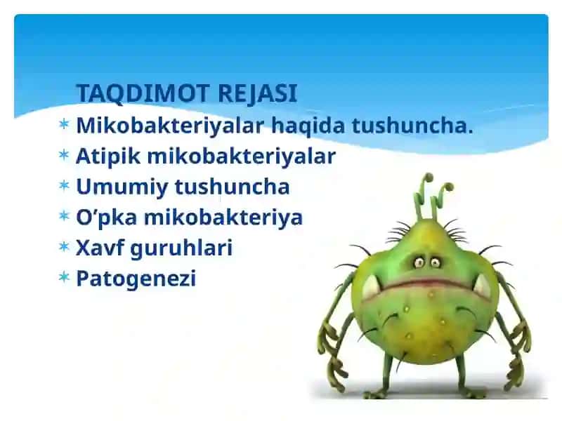 Atipik mikobakteriyalar va ularni amaliyotdagi ahamiyati 2
