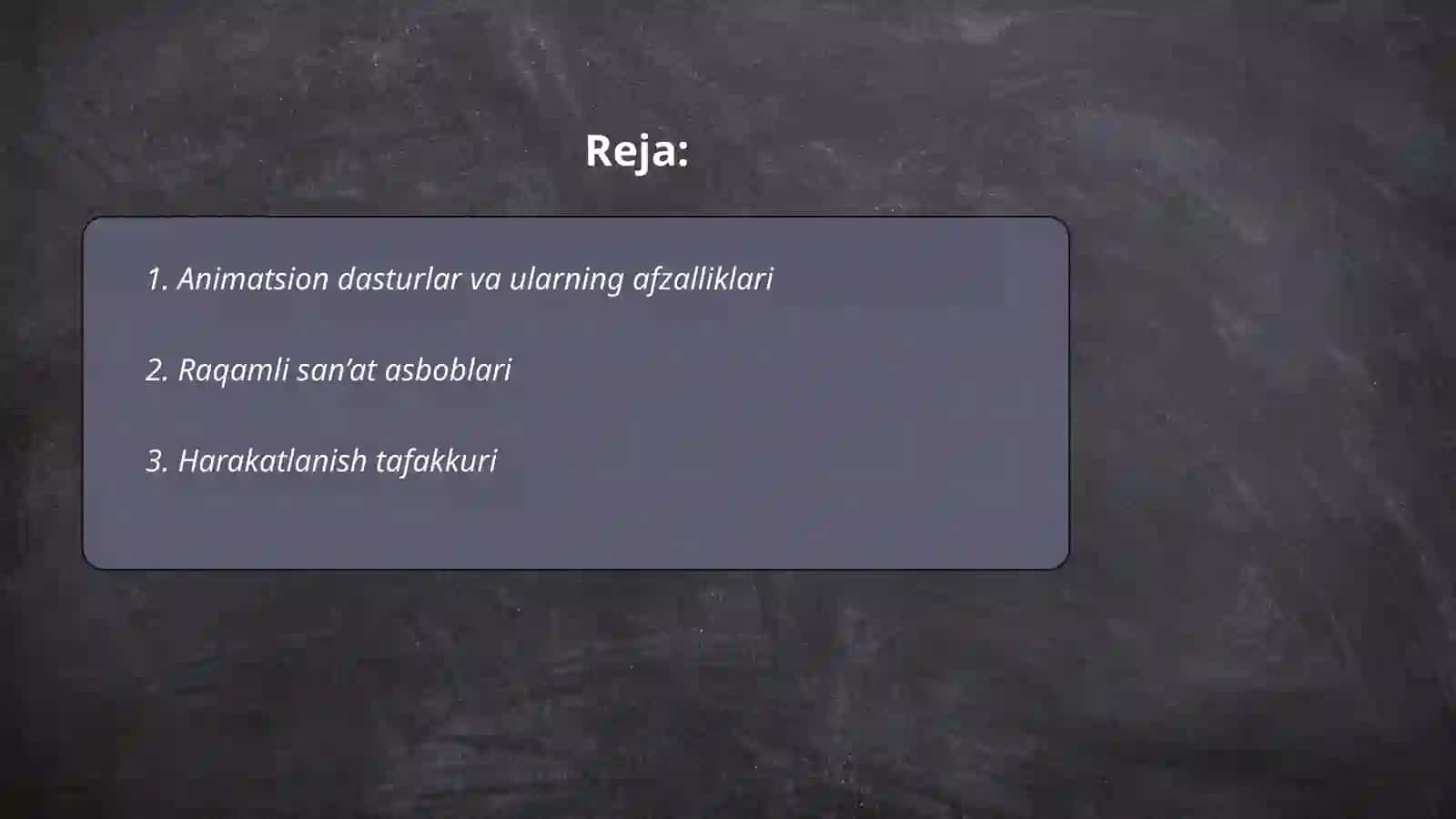 Animatsion axborotlarni yaratish va qayta ishlash vositalari 2