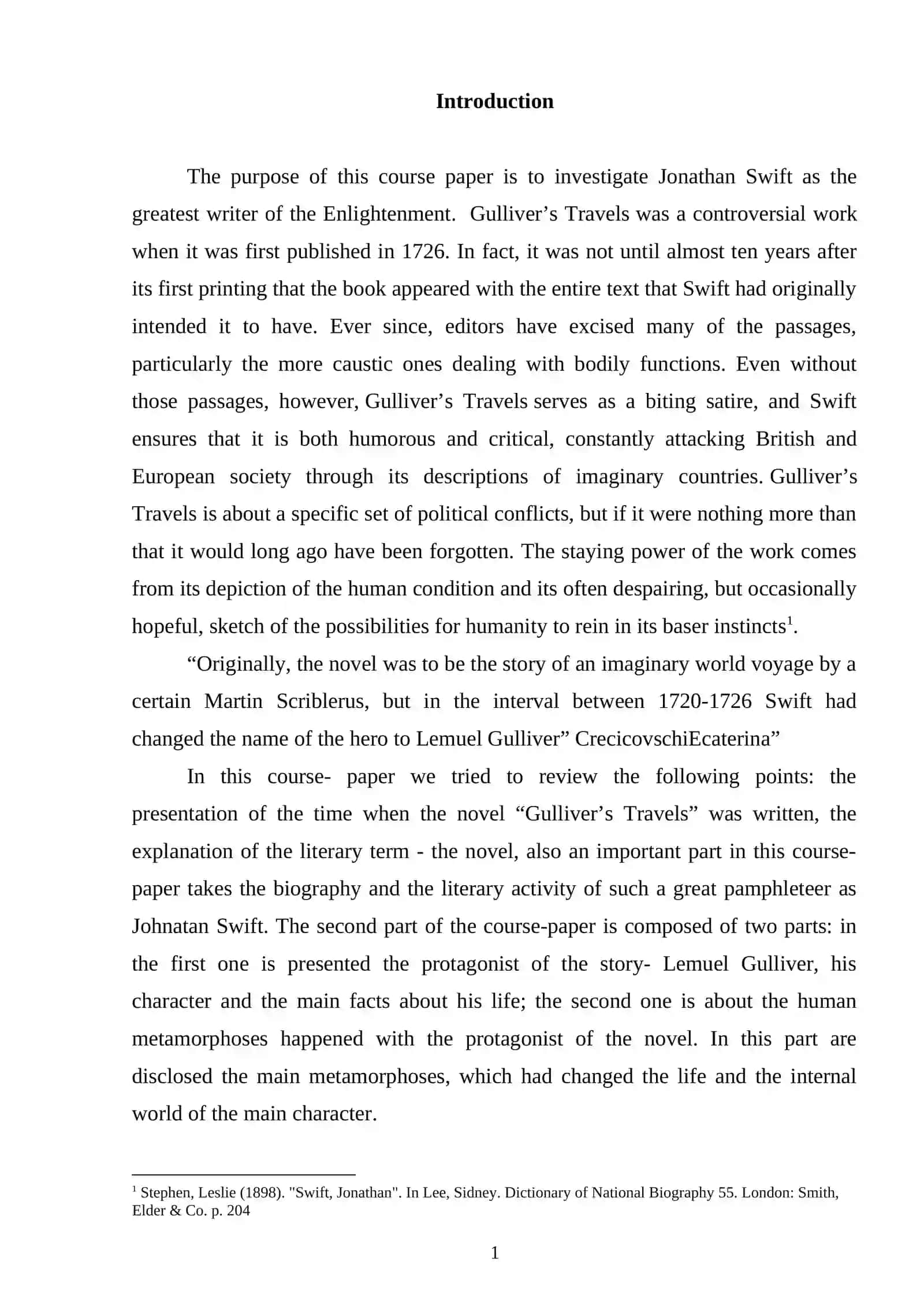 Human Being Hypostases in Novels of Jonathan Swift 2