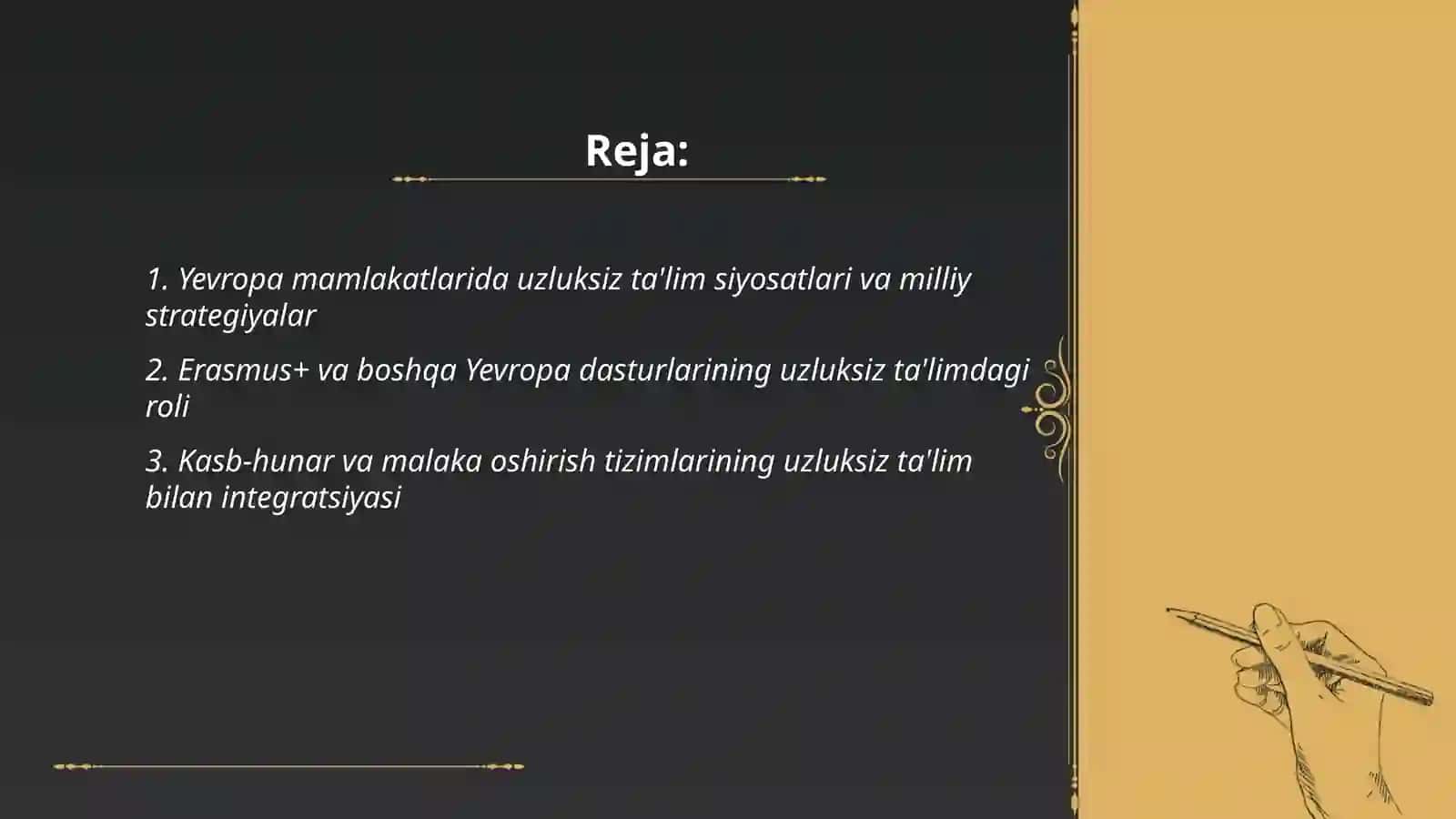 Yevropa mamlakatlarida uzluksiz taʼlimni tashkil etish tajribasi 2